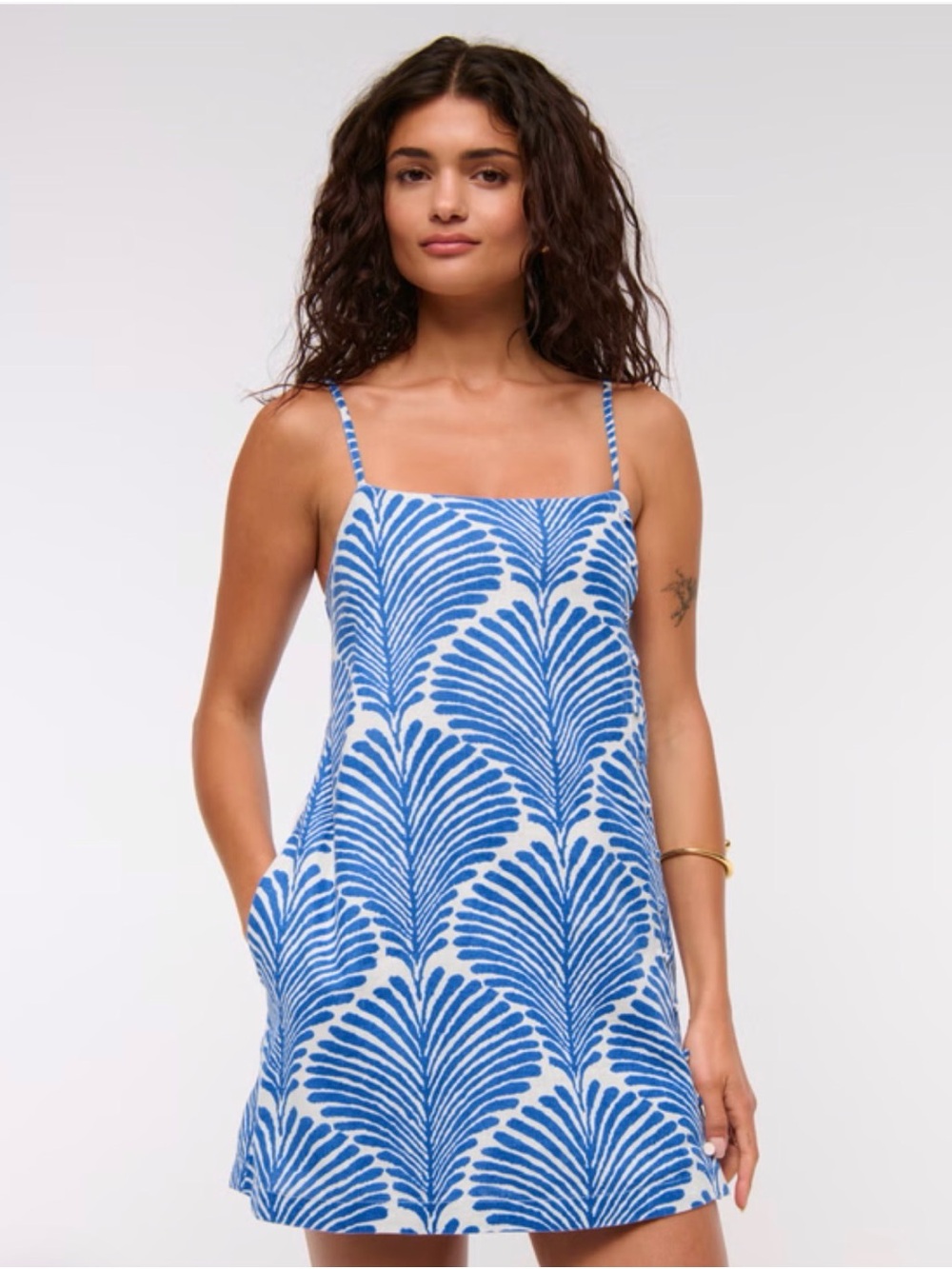 Abercrombie & Fitch Blue and White Mini Dress